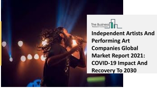 Independent Artists And Performing Art Companies Market 2021: Global Growth, Trends And Forecast