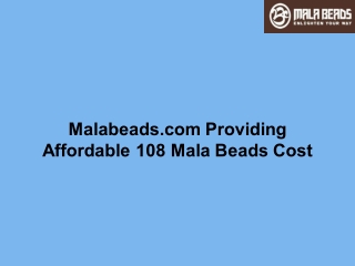 Malabeads.com Providing Affordable 108 Mala Beads Cost