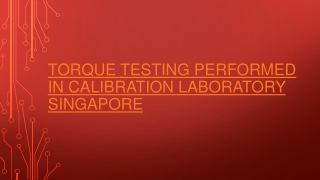 Torque Wrench Services in Calibration Laboratory Singapore