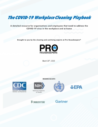 The COVID-19 Workplace Cleaning Playbook