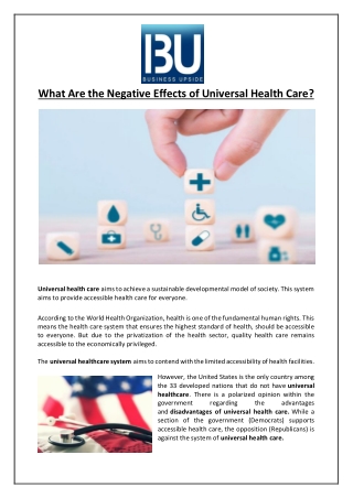 What Are the Negative Effects of Universal Health Care?