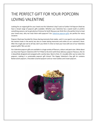 THE PERFECT GIFT FOR YOUR POPCORN LOVING VALENTINE