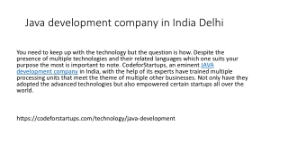 Java development company in India Delhi
