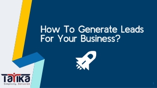 How To Generate Leads For Your Business?