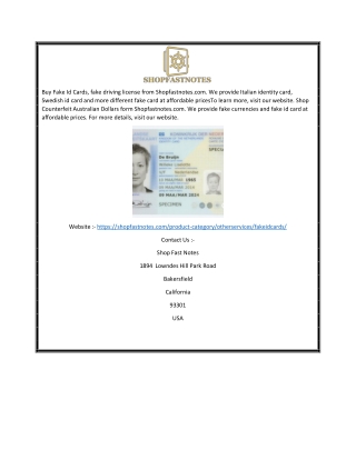 Buy Fake Id Cards Online | shopfastnotes.com