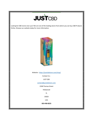 CBD Products | Justcbdstore.com