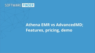 Athena EMR vs AdvancedMD; Features, pricing, demo