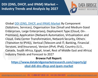 DDI (DNS, DHCP, and IPAM) Market Trends, Analysis, Key Players and Forecast 2027