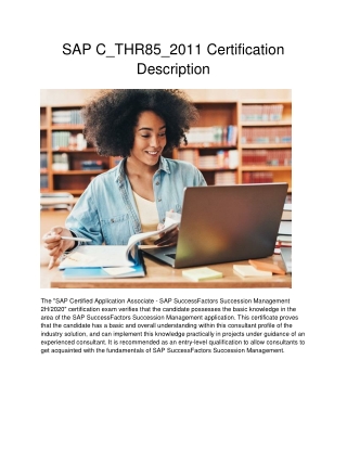 SAP C_THR85_2011 Certification Description