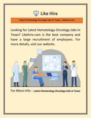 Latest Hematology Oncology Jobs in Texas | Likehire.com