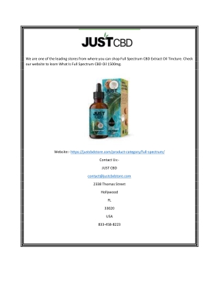 Full Spectrum CBD | Justcbdstore.com