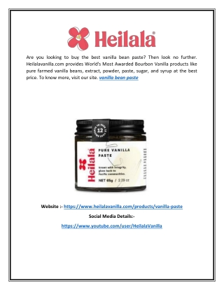 Buy Vanilla Bean Paste | Heilala Vanilla