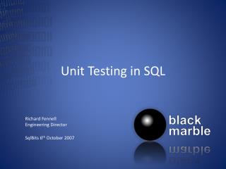Unit Testing in SQL