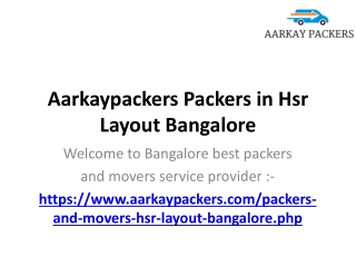 Aarkaypackers Packers in Hsr Layout Bangalore