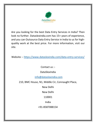 Data Entry Services | DataSlexIndia