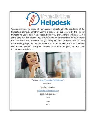 Best In-house Translation Department Usa | Translation Helpdesk