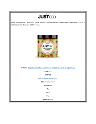 What Are CBD Gummies | Justcbdstore.com