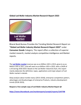 Global Led Wafer Industry Market Research Report 2023