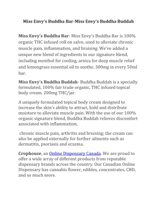 Miss Envy’s Buddha Bar-Miss Envy’s Buddha Buddah