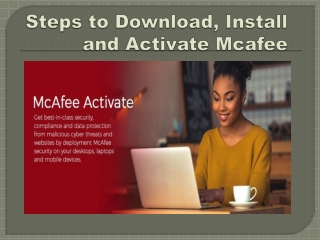 Steps to Download and Activate Mcafee Security - Mcafee.com/Activate