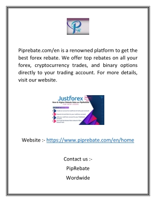 Forex Rebates | Piprebate.com/en