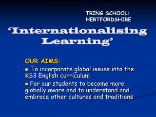 ‘Internationalising Learning’