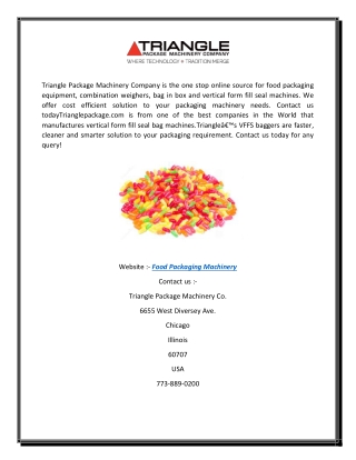 Best Food Packaging Machinery - Trianglepackage.com