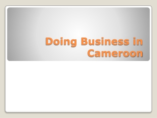 Doing Business in Cameroon