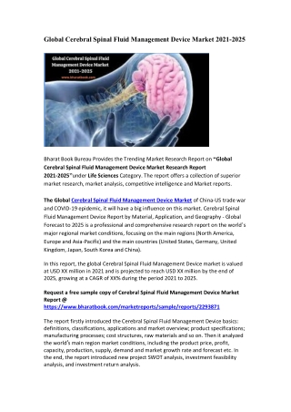 Global Cerebral Spinal Fluid Management Device Market Research Report 2021-2025