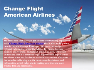 Change Flight American Airlines