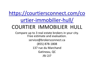 COURTIER  IMMOBILIER  HULL