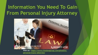 Information You Need To Gain from Personal Injury Attorney