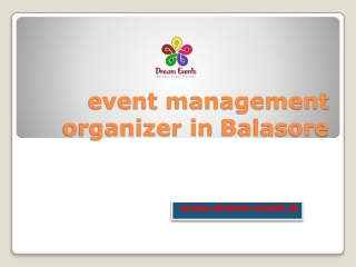 event management organizer in Balasore