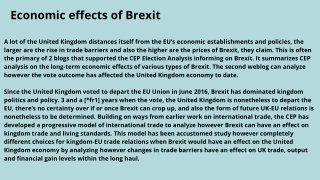 Economic effects of Brexit