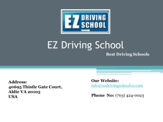 Driving school arlington va by ez driving school