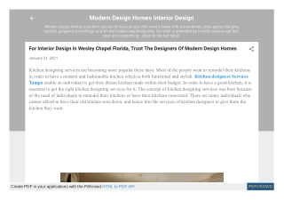 For Interior Designing Services In Saint Petersburg, Florida, Trust The Kitchen And Bath Designers Of Modern Design Home