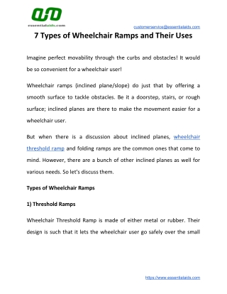 7 Types of Wheelchair Ramps And Their Uses