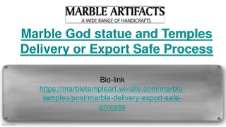 Marble God statue and Temples Delivery or Export Safe Process