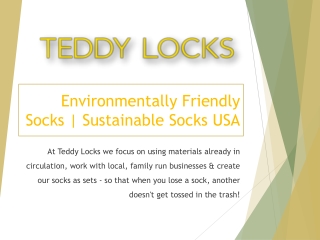 Environmentally Friendly Socks | Sustainable Socks USA