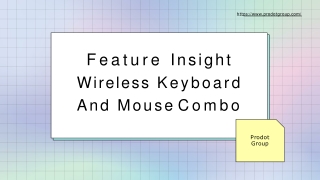 Wireless Keyboard And Mouse Combo | Prodotgroup