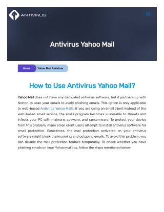 Best Solutions on Antivirus Yahoo Mail | clean-my-pc.com