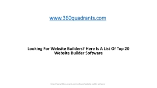 Looking For Website Builders? Here Is A List Of Top 20 Website Builder Software