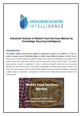 Industrial Outlook of Mobile Food Services Market