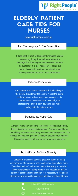 Elderly Patient Care Tips for Nurses