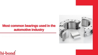 Most Common Bearings Used in the Automotive Industry