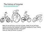 The history of bicycles eriding