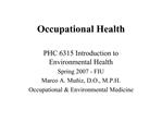 Occupational Health