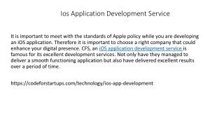 Ios Application Development Service
