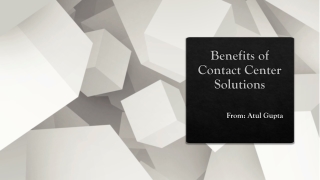 Benefits of Contact Center Solutions