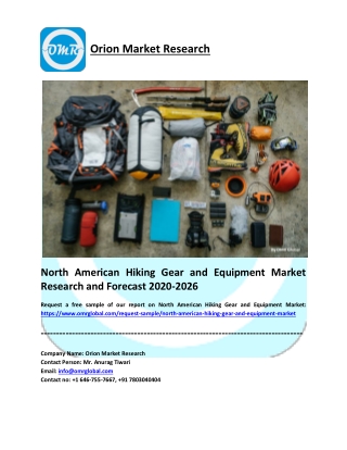 North American Hiking Gear and Equipment Market Research and Forecast 2020-2026